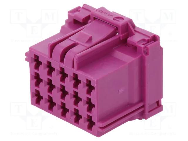Connector: automotive; plug; female; MCP 2.8; PIN: 15; for cable TE Connectivity 8-968973-1