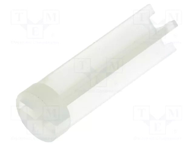 Spacer sleeve; LED; Øout: 6mm; ØLED: 5mm; L: 19.1mm; natural; UL94V-2 DREMEC DR8GE04V80284
