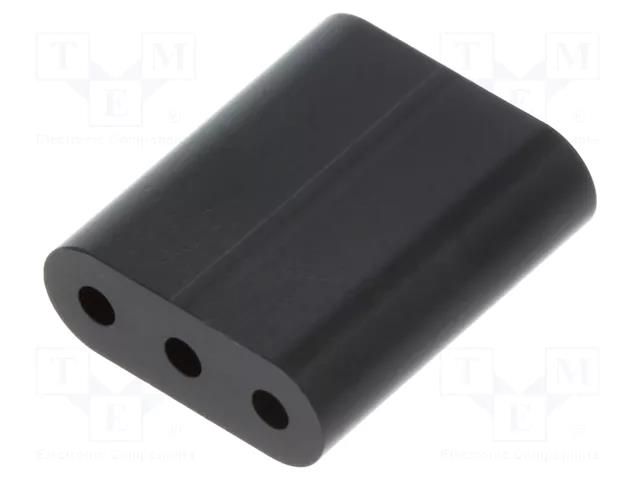 Spacer sleeve; LED; ØLED: 3mm; L: 9.5mm; black; UL94V-0; PVC DREMEC DR8GE04V80358