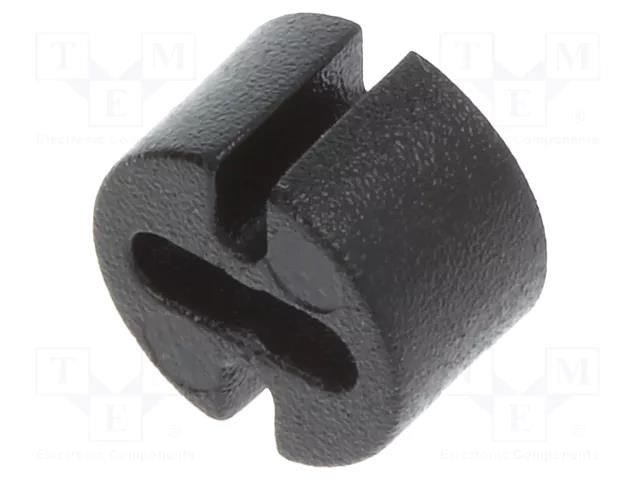 Spacer sleeve; LED; Øout: 4.8mm; ØLED: 3mm; L: 3mm; black; UL94V-0 DREMEC DR8GE04V80377