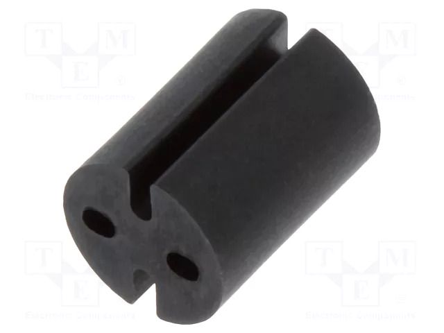 Spacer sleeve; LED; Øout: 4.8mm; ØLED: 3mm; L: 6.4mm; black; UL94V-0 DREMEC DR8GE04V80382