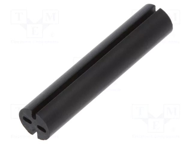 Spacer sleeve; LED; Øout: 4.8mm; ØLED: 3mm; L: 25mm; black; UL94V-0 DREMEC DR8GE04V80390