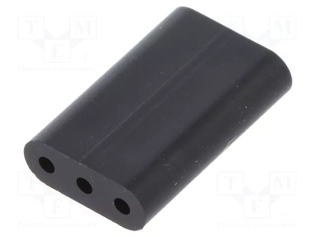 Spacer sleeve; LED; ØLED: 3mm; L: 12.7mm; black; UL94V-0; PVC DREMEC DR8GE04V80359