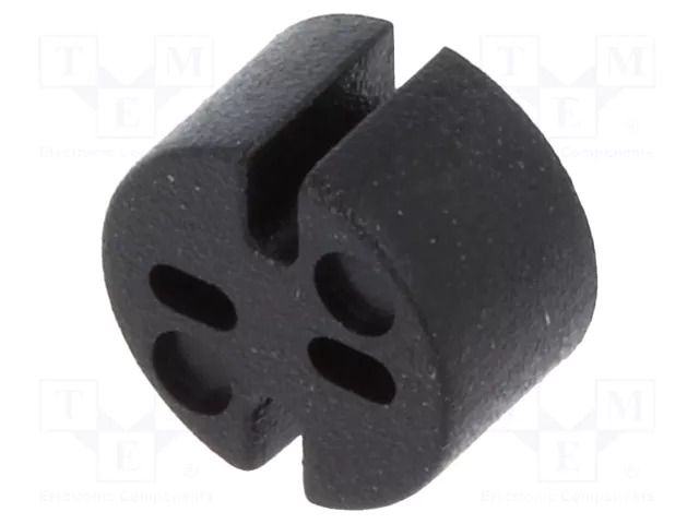 Spacer sleeve; LED; Øout: 5.1mm; ØLED: 5mm; L: 3mm; black; UL94V-0 DREMEC DR8GE04V80379