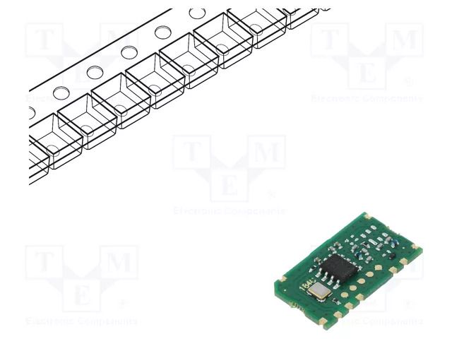 Module: RF; FM receiver; AM,ASK; 433.92MHz; -112dBm; 5VDC; 4.4mA AUREL RX-4MR50-SMD