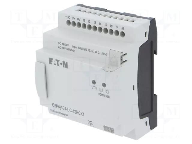 Programmable relay; 8A; IN: 8; Analog in: 4; Analog.out: 0; OUT: 4 EATON ELECTRIC EASY-E4-UC-12RCX1