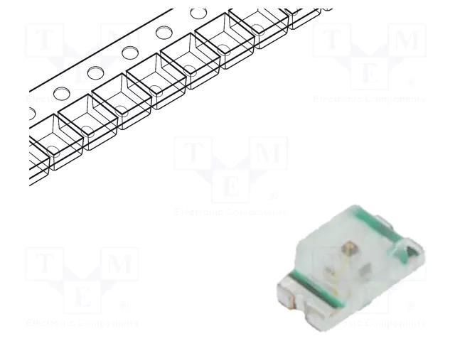 LED; SMD; 0603; red; 30÷90mcd; 1.6x0.8x0.7mm; 140°; 20mA; 1.8÷2.4VDC REFOND RF-RUB190TS-CA