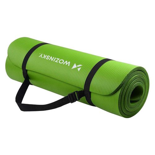 Wozinsky exercise mat 181 x 63 x 0.9 cm thick green yoga gymnastic mat, Wozinsky 5907769300431 5907769300431