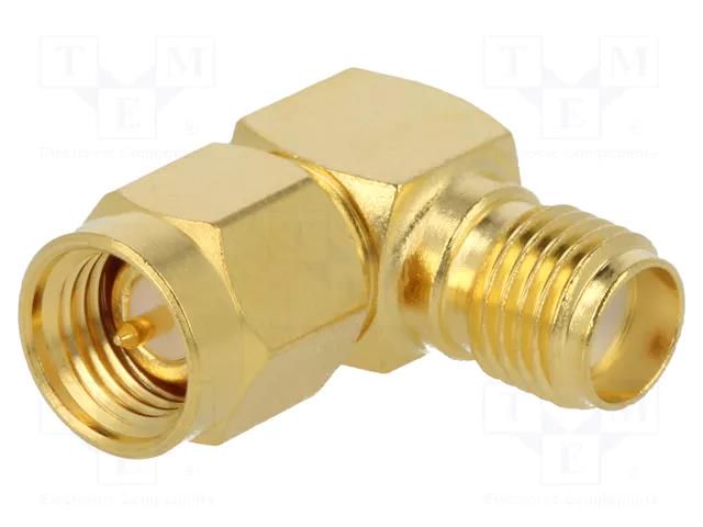 Coupler; SMA male,SMA female; angled 90°; 50Ω; PTFE; gold-plated AMPHENOL RF 132172