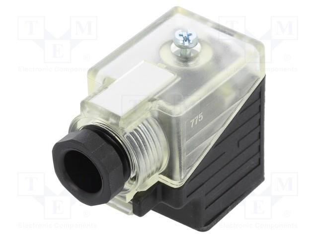 Connector: valve connector; plug; form A; 18mm; female; PIN: 4; 24V MURRELEKTRONIK 7000-29441-0000000
