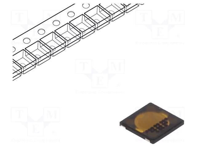 Microswitch TACT; SPST; Pos: 2; 0.02A/15VDC; SMT; 4.1x4.1x0.35mm PANASONIC EVQP6DB35