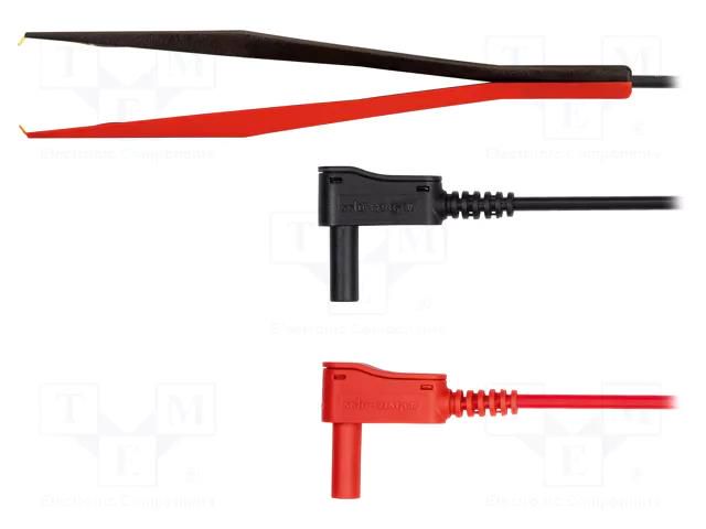 Kelvin cable; 60VDC; 1A; Len: 1m; black,red; Plating: gold-plated SCHÜTZINGER KWML8452-100