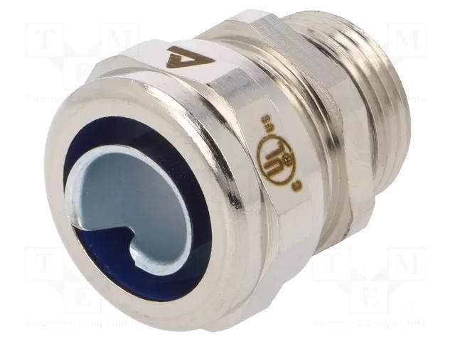 Straight terminal connector; Thread: metric,outside; brass; IP68 ANAMET EUROPE SLB3/8-M20X1.5