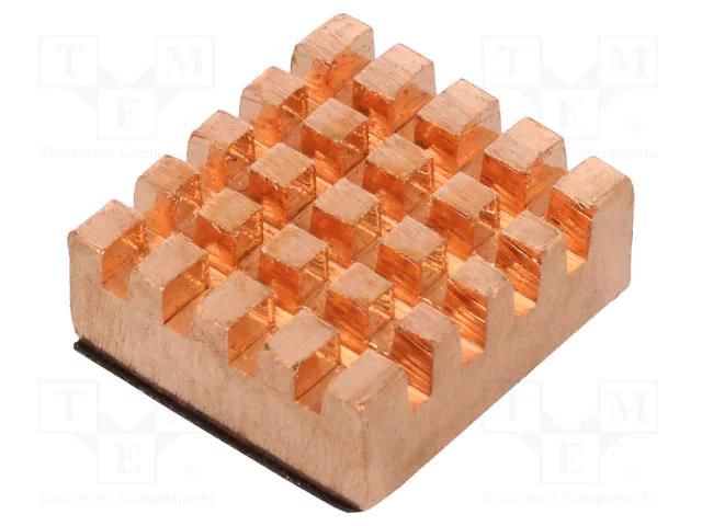 Heatsink; copper; 13.2x12.1mm; Arduino,Raspberry Pi; copper DFROBOT DF-FIT0367