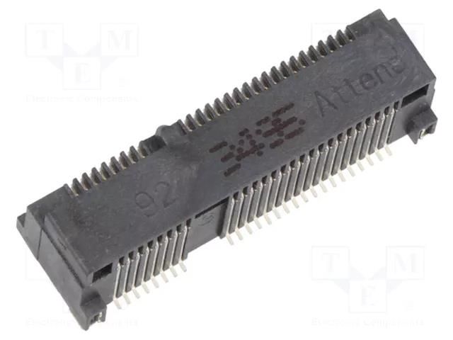 Connector: PCI Express mini; horizontal; SMT; gold-plated; PIN: 52 ATTEND 119A-92A00-R02