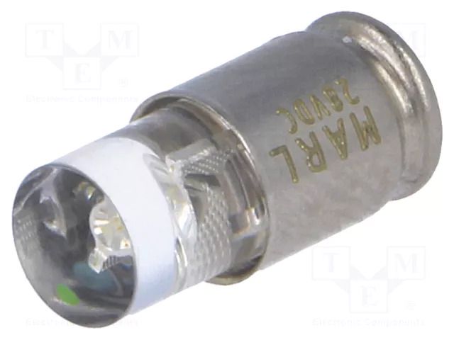 LED lamp; green; S5,7s; 24÷28VDC; No.of diodes: 1; 5mm; Bulb: T1 3/4 MARL 205-532-23-38
