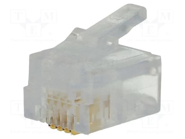 Connector: RJ11; plug; PIN: 4; 6p4c; for cable; IDC,crimped BEL FUSE 940-SP-3046R