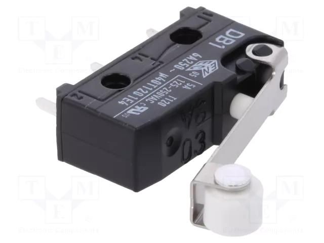 Microswitch SNAP ACTION; 6A/250VAC; 0.1A/80VDC; with roller ZF DB1C-C1RC