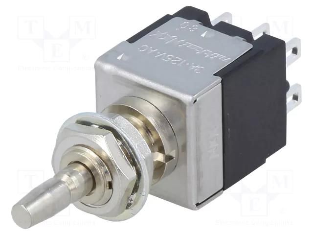 Switch: push-button; Pos: 2; DPDT; 3A/250VAC; ON-(ON); 18x12x11mm NKK SWITCHES EB2061