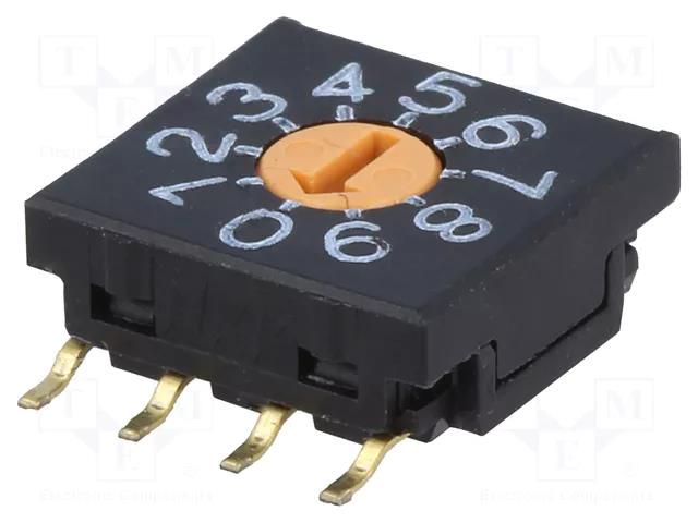 Encoding switch; DEC/BCD; Pos: 10; SMT; Rcont max: 100mΩ; FR02 NKK SWITCHES FR02FR10P-S