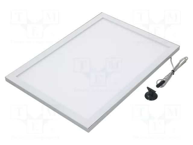 Lamp: LED light panel; 6500K; Lumaire Magnetic Sim; single sided LEDDEX LUM-MAG-A3-OS-G-6K