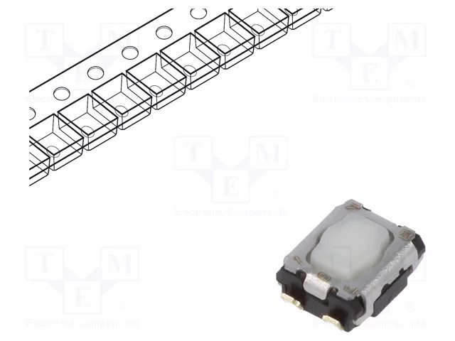 Microswitch TACT; SPST; Pos: 2; SMT; none; 3.5N; 2.9x3.5x1.4mm PANASONIC EVPAAM02W