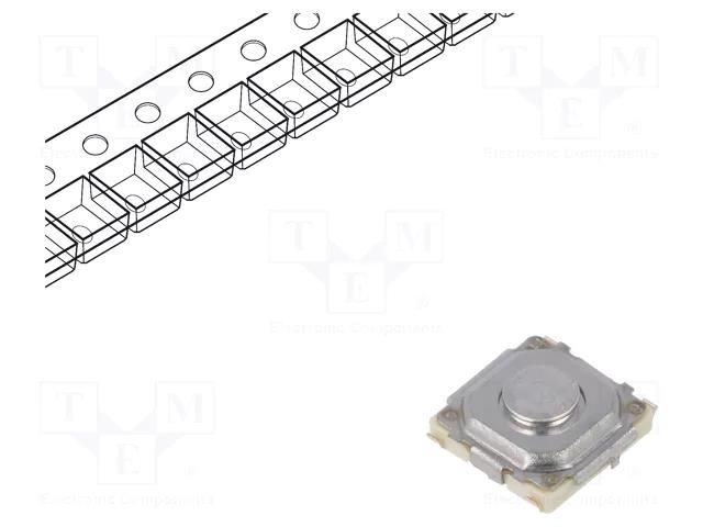 Microswitch TACT; SPST; Pos: 2; 0.02A/15VDC; 1.5mm; OFF-(ON); 50mΩ PANASONIC EVQ3PLA15