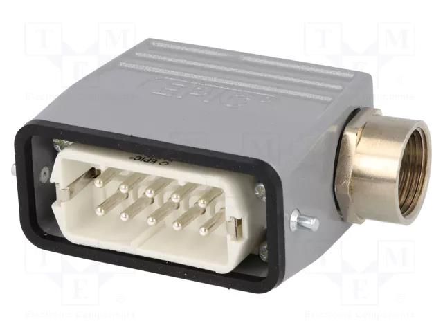 Connector: HDC; plug; male; EPIC KIT; PIN: 10; 16A; 250V; 10+PE; M20 LAPP 75009626