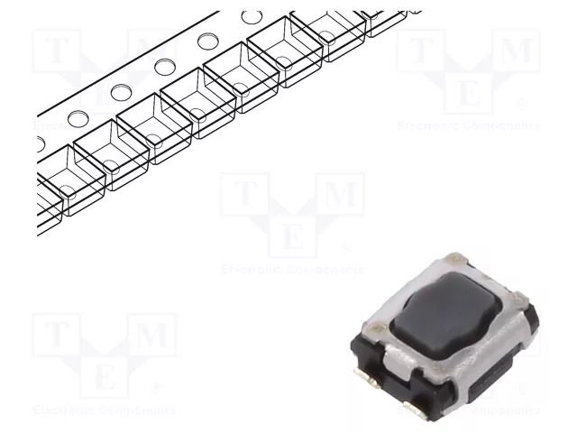 Microswitch TACT; SPST; Pos: 2; SMT; none; 5N; 2.9x3.5x1.4mm; 1.7mm PANASONIC EVPAAN02Q