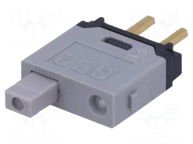 Switch: push-button; Pos: 2; DPDT; 0.01A/28VAC; 0.01A/28VDC; 500MΩ NKK SWITCHES GB215AP