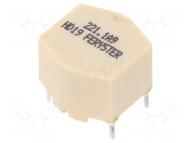 Inductor: wire; THT; 1.9A; 20mΩ; -20÷50%; DTS-12.5; horizontal FERYSTER DTS12.5/0.22/1.9CH