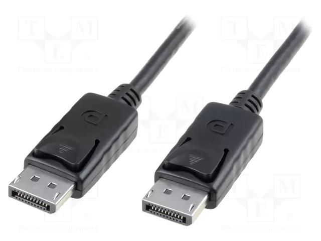 Cable; DisplayPort plug,both sides; 2m; black; DisplayPort 1.1a DIGITUS AK-340100-020-S