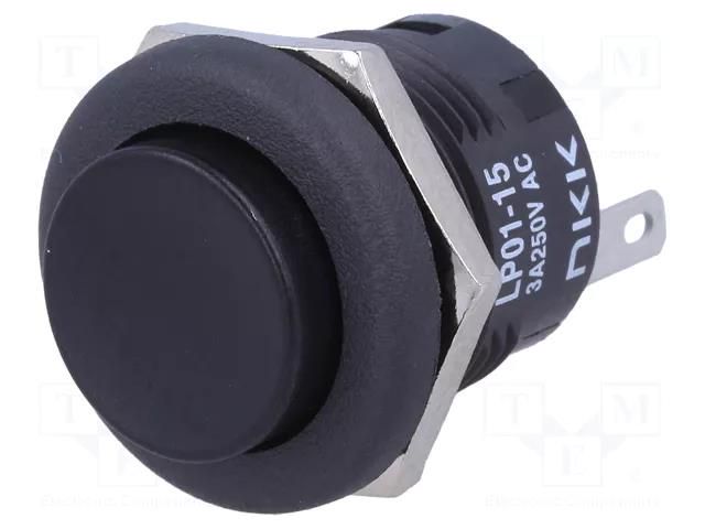 Switch: push-button; Pos: 2; SPDT; 3A/250VAC; 3A/30VDC; ON-(ON) NKK SWITCHES LP0115CCKW01A