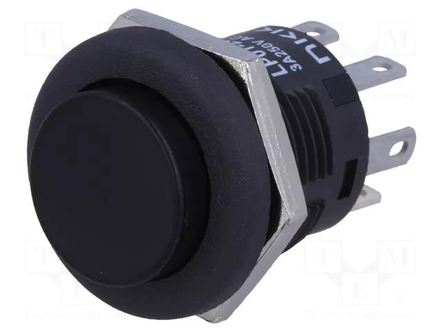 Switch: push-button; Pos: 2; DPDT; 3A/250VAC; 3A/30VDC; ON-(ON) NKK SWITCHES LP0125CCKW01A