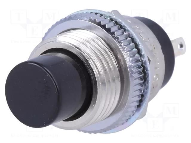 Switch: push-button; Pos: 2; SPST; 2A/250VAC; 2A/30VDC; OFF-(ON) NKK SWITCHES SB4011NOM