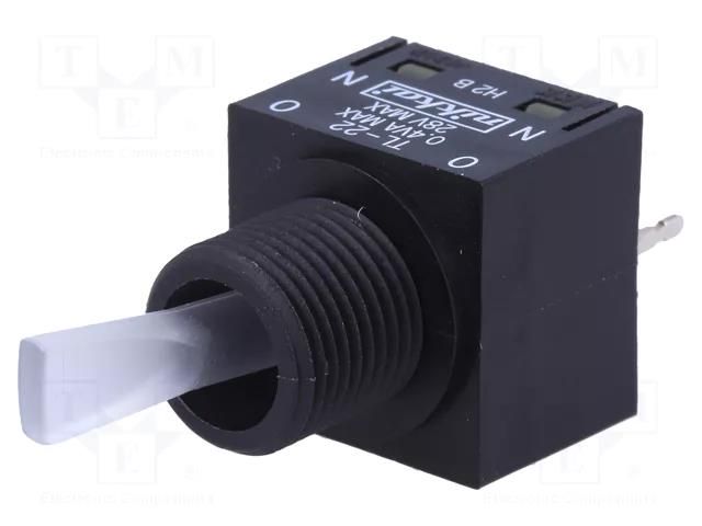 Switch: toggle; Pos: 2; DPDT; ON-ON; 6A/125VAC; 6A/12VDC; TL NKK SWITCHES TL22SNAG016G