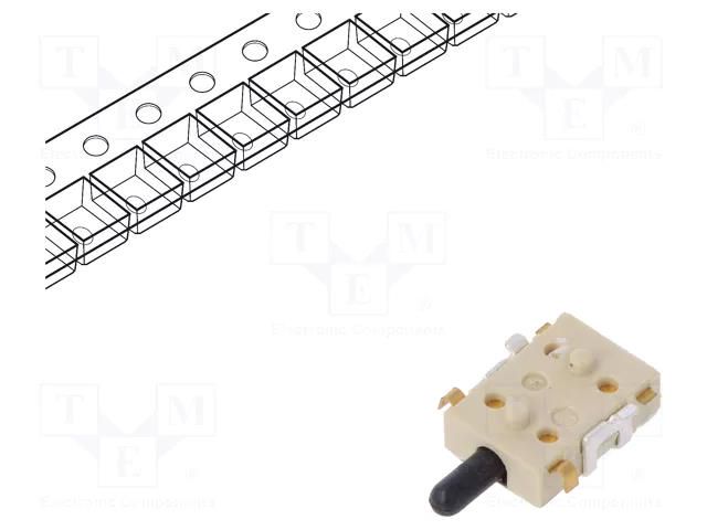 Switch: detecting; Pos: 2; SPST-NC; 0.1A/12VDC; Leads: for PCB; SMT C&K SDS005R
