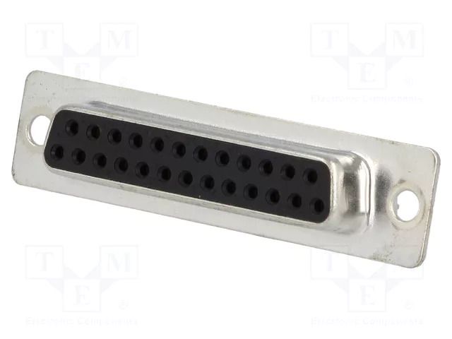 Connector: D-Sub; PIN: 25; plug; female; for cable; soldering; black ENCITECH DB25-SS