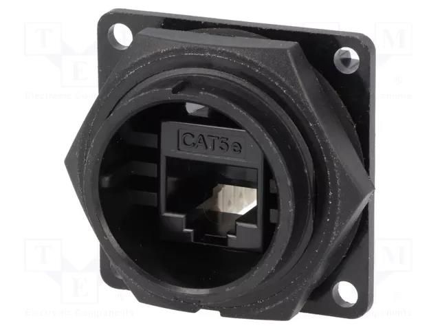 Connector: RJ45; socket; DC; PIN: 8; Cat: 5e; 8p8c; Locking: bayonet SWITCHCRAFT DCP-RJ5B-RD
