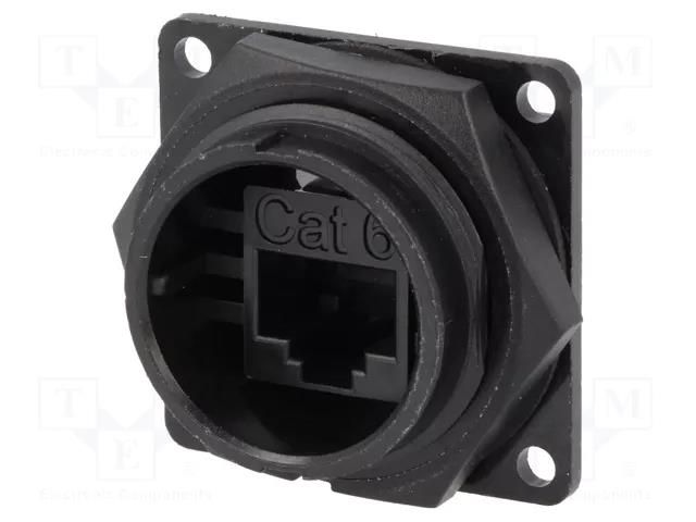 Connector: RJ45; coupler; DC; PIN: 8; Cat: 6; 8p8c; Locking: bayonet SWITCHCRAFT DCP-RJ6B-F