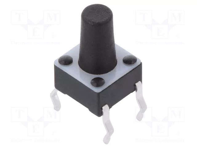 Microswitch TACT; SPST-NO; Pos: 2; 0.05A/24VDC; THT; none; OFF-(ON) TE Connectivity 1-1825910-4