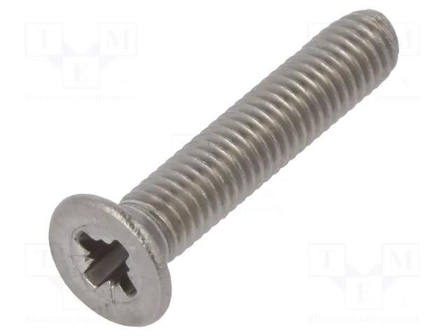 Screw; M3x16; 0.5; Head: countersunk; Pozidriv; PZ1; DIN 965A BOSSARD B3X16/BN3310
