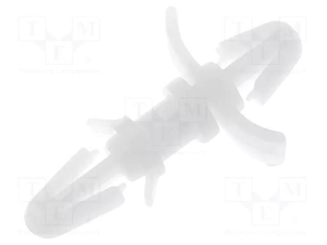 PCB distance; polyamide; L: 8mm; latch/latch; natural; UL94V-2 FIX&FASTEN FIX-LCB-8