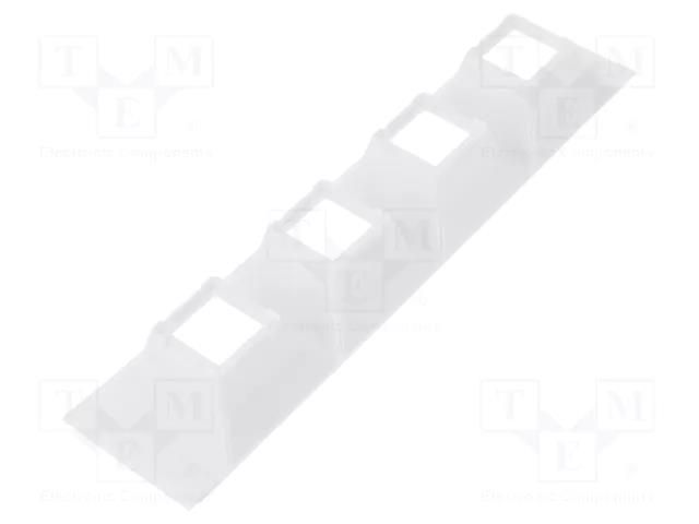 LED lens; rectangular; transparent; 50°; Colour: white; H: 20.2mm LEDIL CN16788