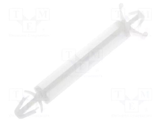 PCB distance; polyamide; L: 27.5mm; latch/latch; natural; UL94V-2 FIX&FASTEN FIX-LCD-27