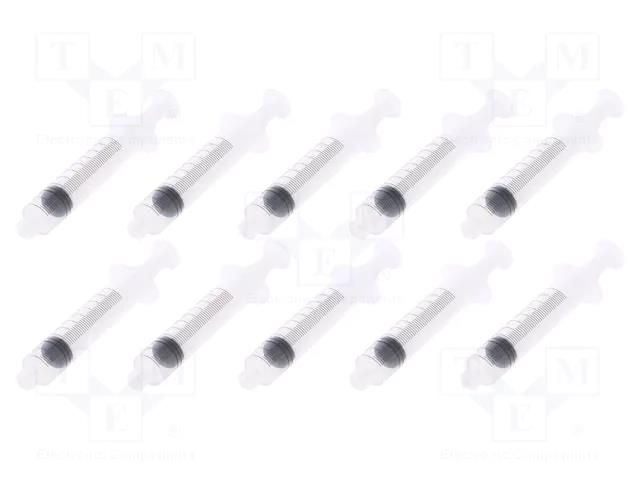 Syringe; 10ml; transparent; Luer Lock; polypropylene; 10pcs. FISNAR FIS-10CC-10PK
