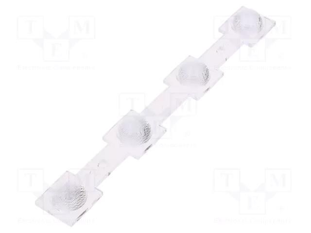 LED lens; rectangular; transparent; 50°; Colour: black; H: 20.2mm LEDIL CN16606