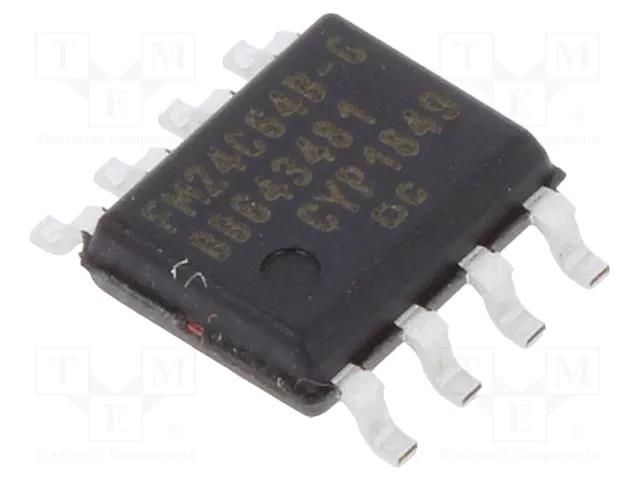 IC: FRAM memory; 64kbFRAM; I2C; 8kx8bit; 4.5÷5.5VDC; 1MHz; SO8 INFINEON (CYPRESS) FM24C64B-G