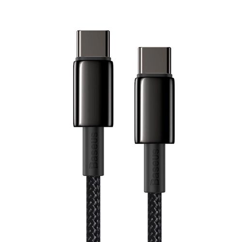 Baseus CATWJ-01 USB-C - USB-C PD QC cable 100W 5A 1m - black, Baseus 6953156232051 6953156232051