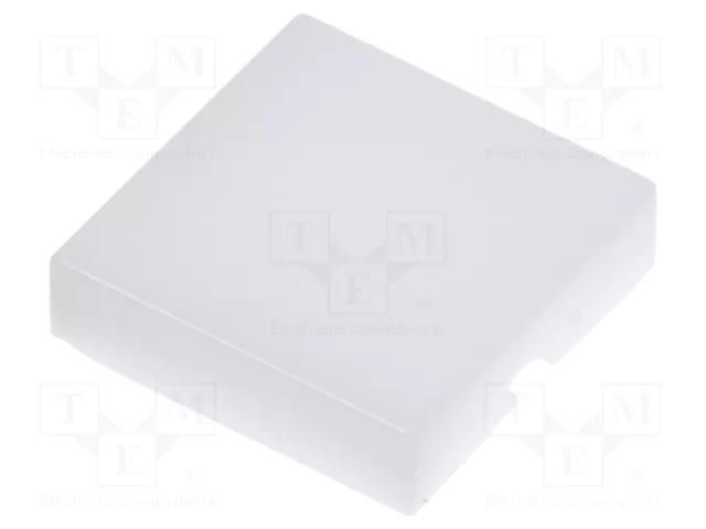 Cap; 12x12x3mm; white; UB; Application: UB NKK SWITCHES AT4073B